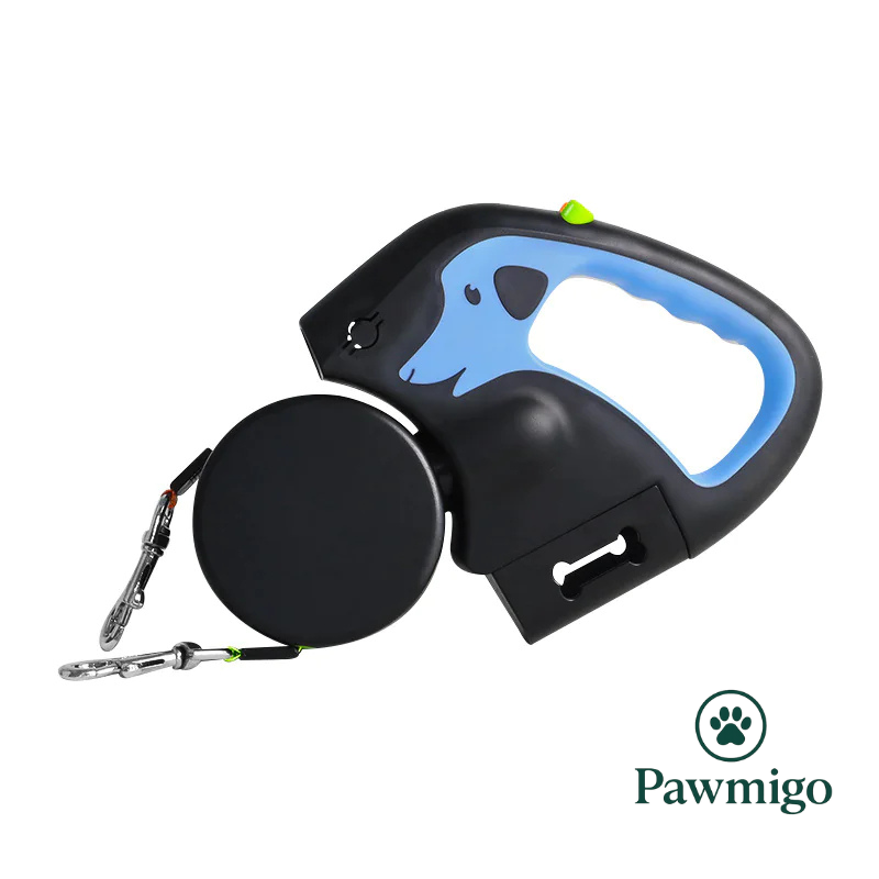 Pawmigo DualDog™ Retractable Leash — Walk 2 Dogs, No Tangles, With LED